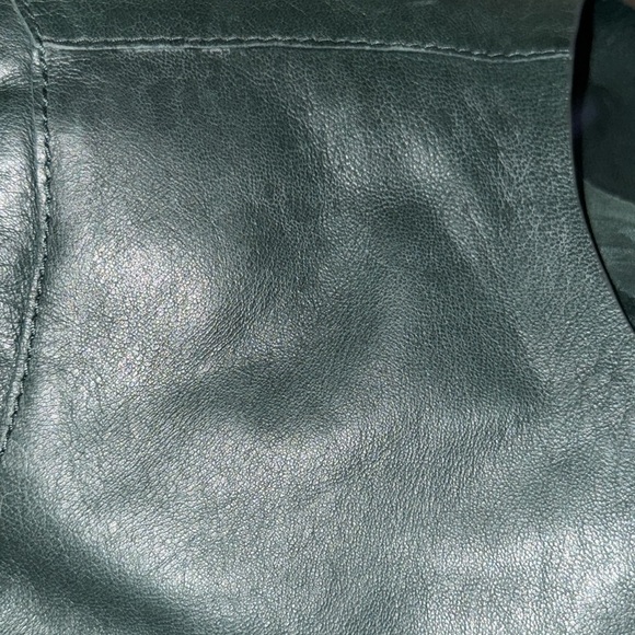 Lafayette 148 Hunter Green Cropped Leather Jacket - Picture 13 of 13